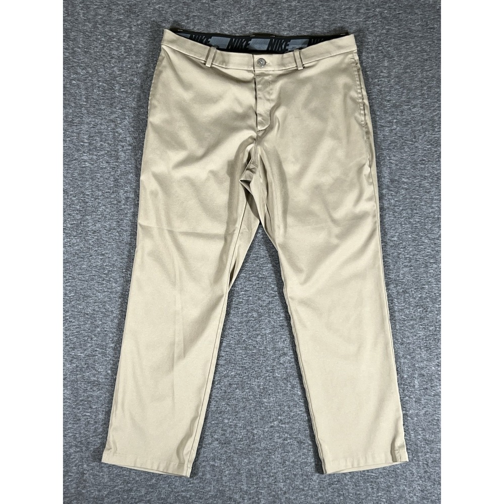 Nike Flex Performance Golf Pants Mens 38x30 Standard Fit Brown Beige‎ AJ5489-247